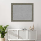 Amanti Art Grey Framed Magnetic Board 39x47 X-Large Vision Board for use with Magnets, 100% Metal Sheet to Display Items as Office Decor or for Home Organization in mudroom, Kitchen or Kids Room