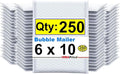 iMBAPrice 6x10 Inch White Poly Bubble Mailers, 250-Pack #0 Self-Seal Padded Envelopes, Waterproof, Opaque Mailing Bags for Small Business Shipping, Jewelry, Makeup & Small Items