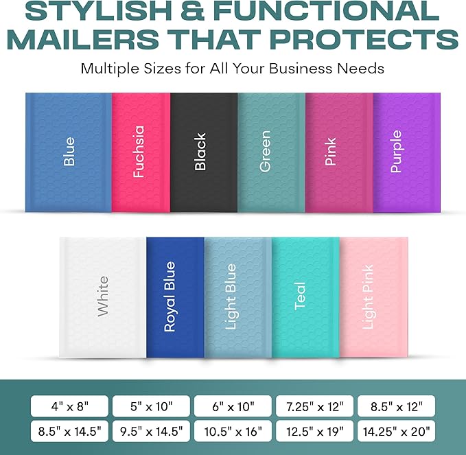 Green 10.5x16 Inch Large Poly Bubble Mailers #5 | Padded Envelopes with Self Seal | Air Lined Cushioned Bubble Mailer | Usable Size 10.5x15 | 200 Pack Bulk | Lightweight shipping Bags
