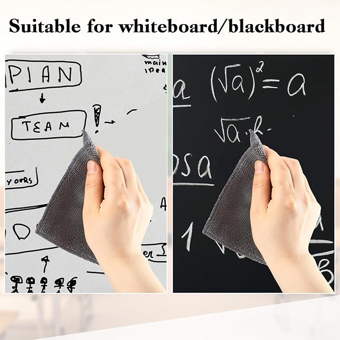 Fanfanwin 8 Pcs Magnetic Microfiber Cleaning Cloth Dry Erasers for White Boards Extra Magnetism Whiteboard Eraser for White Boards Blackboards Classroom Home Reusable Washable(6 x 6 Inch)