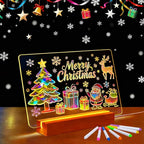 SetGame Led Note Board with Colors 7 Pens, Light Up Dry Erase Board with Stand as Night Light for Room/Store/Office/Festival/Gifts, Personal Art Creative Drawing Board for Boys/Girls/Teens & Adults