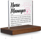 Nurse Manager Appreciation Gift Desk Sign, Thank You Gift for Nurse Leaders Hospital Staff Office Decor Plaque Nurse Supervisor Recognition PA063