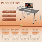 Folding Conference Table 4ft 5ft, Foldable Office Meeting Desk for 6 People, Multiple Sizes Colors Mobile Conference Room Table for Training Room School Business Furniture (2, Grey, 63in)
