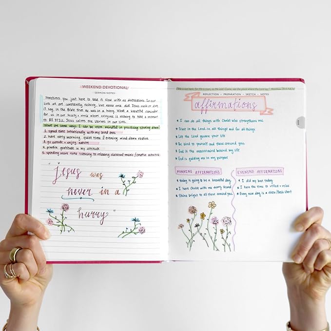Christian Planner 2026 Daily Planner - Faith Based Monthly and Weekly Planner, Vision Board, and Habit Tracker - 2026 Calendar, Personal Organizer and Devotional Journal (Spiral, Fig)