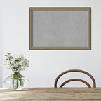 Amanti Art Silver Framed Magnetic Board 18x26 Medium Vision Board for use with Magnets, 100% Metal Sheet to Display Items as Office Decor or for Home Organization in mudroom, Kitchen or Kids Room