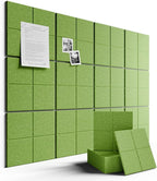 Fluxynara Large Felt Bulletin Board 48" x 36" Cork Board Alternative-12 Pack with 70 Safe Removable Adhesive Tabs, Cork Boards for Walls Cork Board for Home Office Classroom Pin Board-Kelly Green