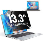 GUDTEKE Laptop Privacy Screen 13.3 inch, 9H Hanging Privacy Screen for Laptop for 16:9, Acrylic HD Eye Protection Anti Glare Blue Light Laptop Screen Privacy Filter