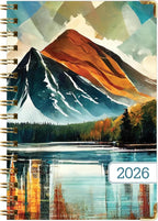 HARDCOVER 2026 Planner, 5.5"x8": 14 Months (November 2025 - December 2026), Daily Weekly Monthly Planner, Yearly Agenda, Bookmark, Pocket Folder and Sticky Note Set (Lake View)