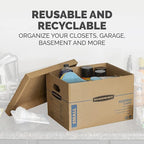 Bankers Box Small Classic Moving Box 20 Pack, Reinforced Handles, Tape-Free Assembly, Box with Lid, 15-in x 12-in x 10-in (7714210)