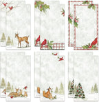 Current Peaceful Forest Holiday Magnetic Notepad Set – Set of 12 Memo Pads, 6 Designs, 30-Sheet Pads, 3½ x 6½ Inches, Christmas Shopping List, To-Do Notes