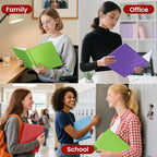 SUNEE 3 Ring Binder 1.5 Inch 1 Pack, Clear View Binder Three Ring PVC-Free (Fit 8.5x11 Inches) for School or Office Supplies, Tender Green