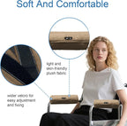 SPRING SEAON Wheelchair Armrest Covers 2 Pack Soft Memory Foam Wheelchair armrest Pads Wicking Washable for Office Transport Chair (Brown)