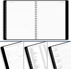 AT-A-GLANCE 2025 Appointment Book Planner, Weekly & Monthly, 8-1/4" x 11", Large, Half-Hourly, Contemporary, Black (70950X0525)