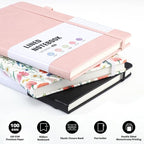 Thboxes 160 Pages Lined Journal Notebook, 5.71" X 8.27" Writing & Journaling Hardcover Executive Notebooks for Student Worker Women Men Notepads Journals for Writing Travel & Organization, Pink