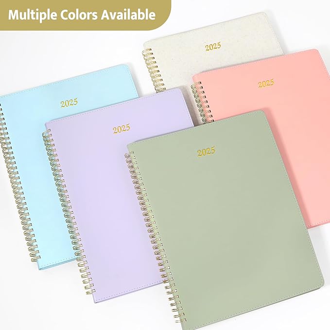 2026 Planner, Annecy Weekly ＆ Monthly Planner 2026, Jan. 2026 – Dec. 2026, 9" x 11" Monthly Agenda Planner with Tabs, Flexible Linen Cover, Spiral Binding, Double-sided Pocket, Bookmark, Beige