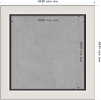 Amanti Art Silver Framed Magnetic Board 26x26 Medium Vision Board for use with Magnets, 100% Metal Sheet to Display Items as Office Decor or for Home Organization in mudroom, Kitchen or Kids Room