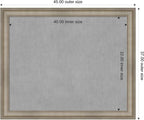 Amanti Art Silver Framed Magnetic Board 37x45 X-Large Vision Board for use with Magnets, 100% Metal Sheet to Display Items as Office Decor or for Home Organization in mudroom, Kitchen or Kids Room