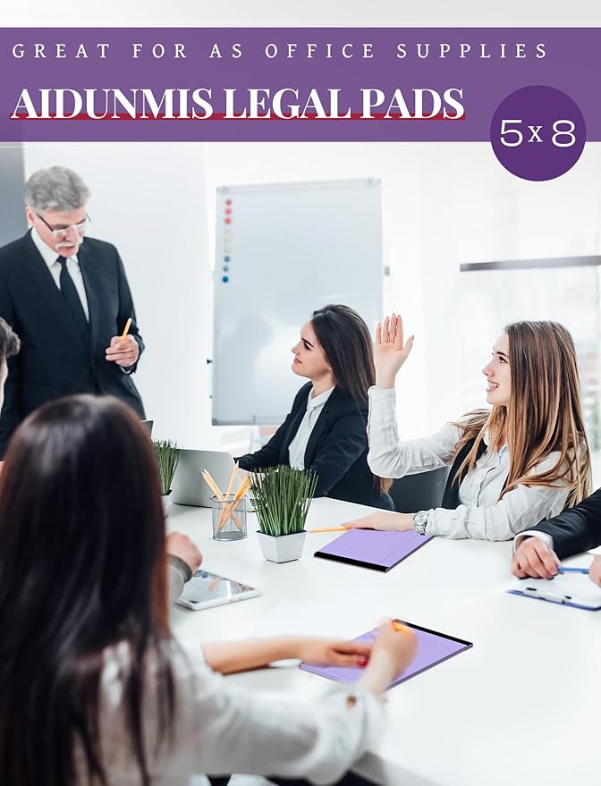7pcs Small Legal Pads 5x8 Note Pads Purple Notepad College Ruled Notepad 5x8 Small Note Pad 5 x 8 Study Back 7 Pack Perforated 5x8 Legal Pad Narrow Ruled Purple Paper Pads 30 Sheets per Writing Pad
