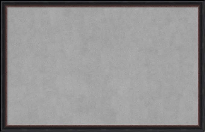 Amanti Art Black Framed Magnetic Board 22x34 Large Vision Board for use with Magnets, 100% Metal Sheet to Display Items as Office Decor or for Home Organization in mudroom, Kitchen or Kids Room