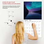 2026 Wall Calendar,Calendar 2026, November 2025 - December 2026, Wall Calendar Aurora, 12" x 24" Opened,Full Page Months Thick & Sturdy Paper for Gift Perfect Calendar Organizing & Planning
