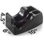 Officemate Heavy Duty Weighted 2-in-1 Tape Dispenser, Recycled,Black (96660)