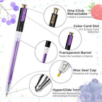 ZSCM Retractable Gel Pen For Adult Coloring, 60 Colors Large Capacity Multicolor Gel Ink Pens, 1 mm Fine Point Smooth Writing Color Pen for Adult Coloring Book Note Taking Aesthetic Art Supplies