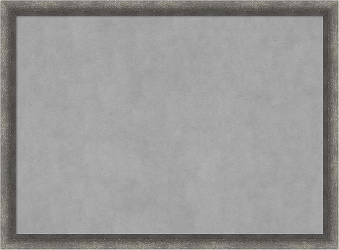 Amanti Art Grey Framed Magnetic Board 22x30 Medium Vision Board for use with Magnets, 100% Metal Sheet to Display Items as Office Decor or for Home Organization in mudroom, Kitchen or Kids Room