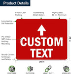 Custom Arrow,Custom Directional Sign, Up Arrow,24x30 Inches, Rust Free .063 Aluminum, Fade Resistant, Made in USA by My Sign Center