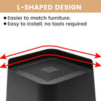 MXMZHXU Bed Risers 2 inch, 3 inch, 4 inch, 6 inch or 8 inch Heavy Duty Furniture Risers, Up to 6000 Lbs L Shaped Design Bed Lifts Blocks for Couch Desk Sofa Table (Dark Brown 4 Pack, 6 Inch)
