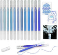 CAISEXILE 12 Blue Glitter Gel Pens Set, 1.0 mm Fine Point for Black Paper & White Paper, Large Capacity Pens for Journaling, Adult Coloring Books, Drawing, Note Taking, Highlighting