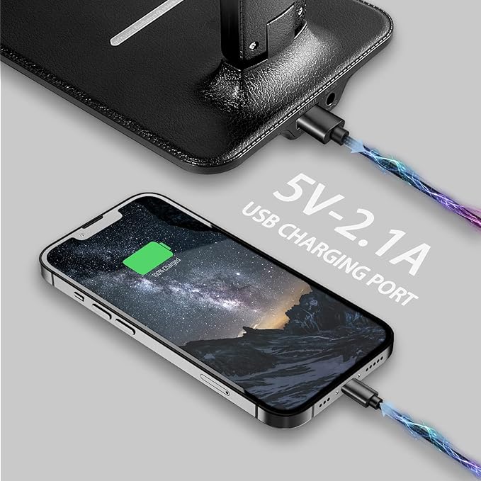 Xicyole Desk lamp,LED Lamp with Wireless Charger,USB Charger Port,Touch Control,3 Color Modes,5 Brightness Levels,Eye-Protecting Table Lamp,Led Lights for Bedroom,Home,Office,Black