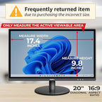 SightPro 20 Inch 16:9 Computer Privacy Screen Filter for Monitor - Privacy Shield and Anti-Glare Protector (17 7/16" x 9 13/16")