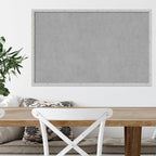 Amanti Art Silver Framed Magnetic Board 21x33 Large Vision Board for use with Magnets, 100% Metal Sheet to Display Items as Office Decor or for Home Organization in mudroom, Kitchen or Kids Room