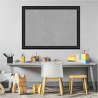 Amanti Art Black Framed Magnetic Board 23x31 Medium Vision Board for use with Magnets, 100% Metal Sheet to Display Items as Office Decor or for Home Organization in mudroom, Kitchen or Kids Room