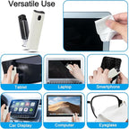 walrfid 2Pcs Laptop Cleaner, Computer Screen Cleaner Spray and Wipe, Electronics Laptop Cleaning Kit for iPad, iPhone, Cellphone, Monitor, MacBook Pro, Car Display, Tablet, TV, Kindle, Black Cream
