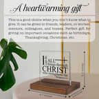Philippians 4:13 Desk Sign, Christian Bible Verse Decor I Can Do All Things Through Christ Gift for Women Men, Inspirational Faith Plaque for Office, Birthday, Baptism, Retirement, Christmas PA132