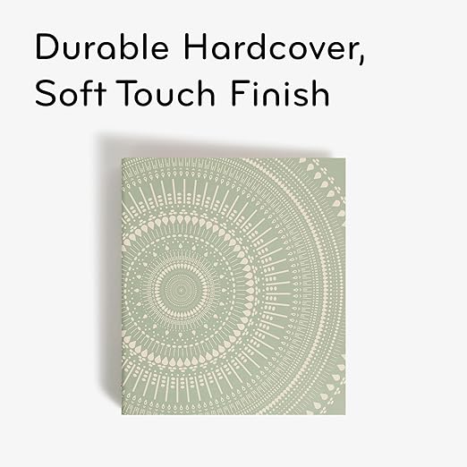 U Brands Eco-Conscious 1" Binders, Set of 2, Pink and Sage Green Boho Chic Prints, Silver Metal O-Rings