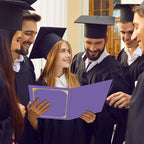 HAUTOCO 30 Packs Certificate Holders, Purple Diploma Holders, Document Award Covers Certificate Folders with Gold Foil Border for 8.5x11 Letter Size