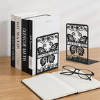 Personalized Butterfly Decorative Book Ends, Heavy Duty Bookends for Shelves, Non-Slip Book Stopper, Metal Modern Bookshelf Decor for Home Office Study Room, Gifts for Readers Color03