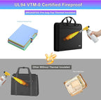 Fireproof & Waterproof Accordion File Organizer, 13-Pocket Expanding Document Organizer with Handle & Labels,Heat-Resistant Fireproof File Folder A4/Letter Files, Safe Travel File Organizer