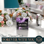 Custom Acrylic Sign Personalized, Custom Desk Name Plate, 18 Styles, (4"x4"), With Gift Box, USA Made by Acryluxe. (Blossom)