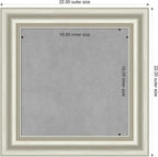 Amanti Art Silver Framed Magnetic Board 22x22 Small Vision Board for use with Magnets, 100% Metal Sheet to Display Items as Office Decor or for Home Organization in mudroom, Kitchen or Kids Room