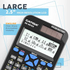 CATIGA SS-991EX Scientific Calculator with Advanced 550 Functions- Solar & Battery Powered, Multi-Function, High School & College Math, Trigonometry, Statistics, Algebra, Durable, Large Display