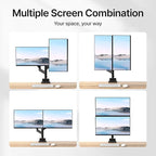 monTEK Dual Monitor Mount Tall Monitor arms for 2 Monitors for 17 to 35 Inch Curved Screen Holds 35 Lbs Adjustable Heavy Duty Monitor Desk Mount Cable Management, VESA 75/100mm, MA1007PBK-D
