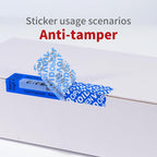 ChtepTamper 100 Pieces Total Transfer Tamper-Evident Stickers Security Labels Great for Goods Shipping,Exchange of Agency Files, Privacy Protection or More(Serial Number 1 * 3.54inches Blue)