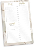bloom daily planners Timed Work & Personal To Do List Planning Pad - Undated Tear-Off Hourly Checklist Notepad Appointment Organizer - 6" x 9" - Brushed Beige