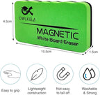 OWLKELA 12 Pack Dry Erase Erasers, Magnetic Whiteboard Eraser for White Board, White Board Markers Dry Erase, Ideal for Classroom, Home, Office, 4 Colors