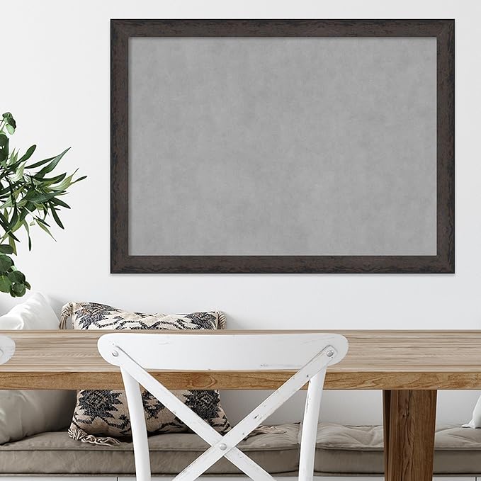 Amanti Art Black Framed Magnetic Board 23x31 Medium Vision Board for use with Magnets, 100% Metal Sheet to Display Items as Office Decor or for Home Organization in mudroom, Kitchen or Kids Room