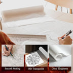 SuFly Tracing Paper Roll 18 Inch Wide x 30 Yards - Smooth Transparent 30lb/50gsm Trace Paper Roll for Drawing, Sketching, Sewing Patterns & Technical Drafts.
