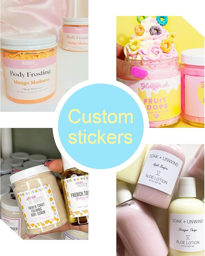 Custom 100-500 Stickers with Logo, Text & Business Logo. Oval, 1.5x1 Inch Labels